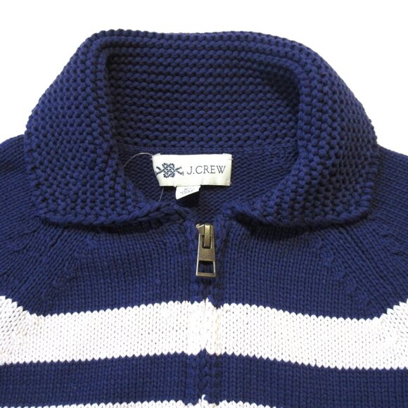 NWT J.Crew Sweater Jacket with Lobster Detail in Raw Indigo Natural Cardigan XS - Picture 9 of 11